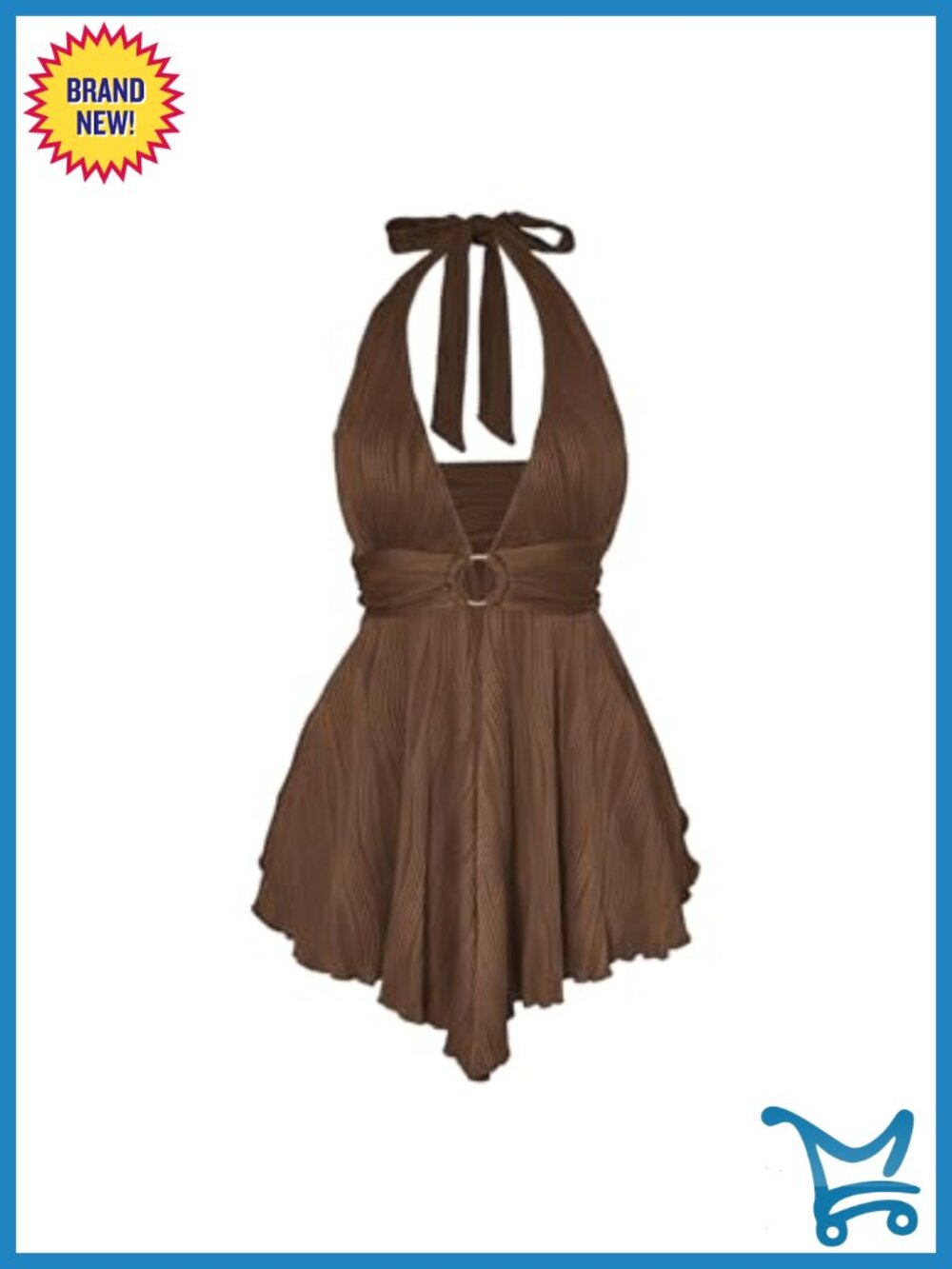 Plus Size Halter Top Backless Tie Y2k Sleeveless Party Club Tank